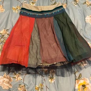 Monkey Wear Multi Colored Skirt Size 10